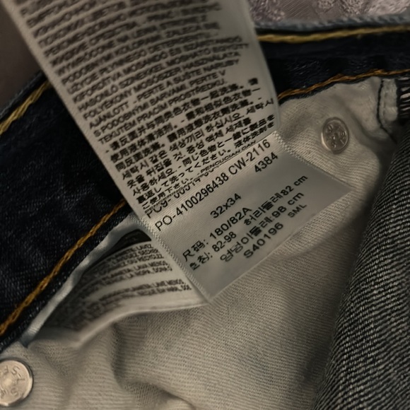 Levi Strauss Levi’s Men’s Jeans Size 32/34 32W 34L gently used like new denim - Picture 4 of 8